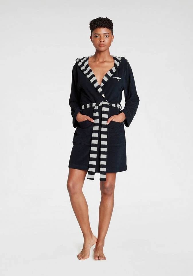 Damenbademantel »Celia«, KangaROOS, mit gestreiftem Gürtel Marine, Rot, Grau 2 Damenbademantel »Celia«, KangaROOS, mit gestreiftem Gürtel Marine, Rot, Grau – Bild 2