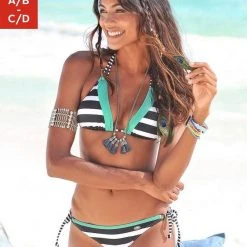 KangaROOS Triangel-Bikini-Top »Anita«, im sportlichen Look Marine-weiß, Schwarz-weiß