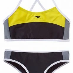 KangaROOS Bustier-Bikini im sportlichen Look Schwarz-gelb, Marine-hummer