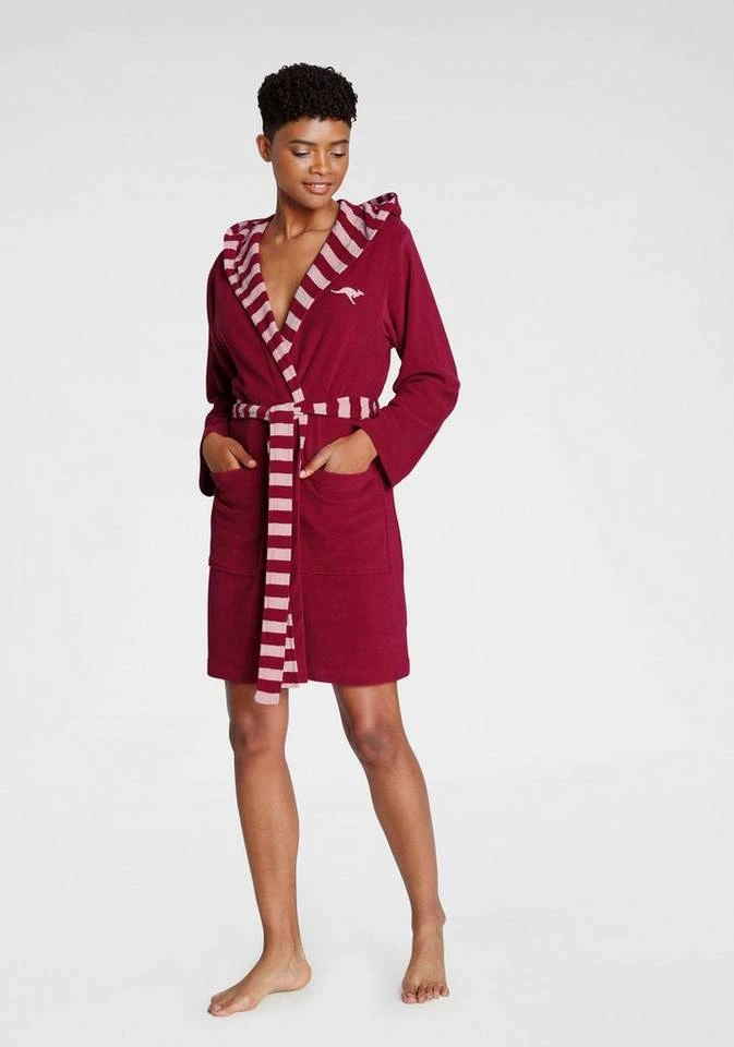 Damenbademantel »Celia«, KangaROOS, mit gestreiftem Gürtel Marine, Rot, Grau 8 Damenbademantel »Celia«, KangaROOS, mit gestreiftem Gürtel Marine, Rot, Grau – Bild 8