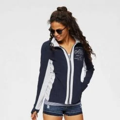 KangaROOS Fleecejacke mit kontrastfarbenen Einsätzen