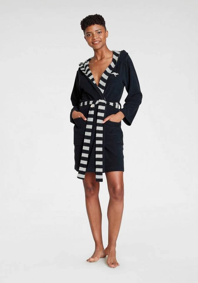 Damenbademantel »Celia«, KangaROOS, mit gestreiftem Gürtel Marine, Rot, Grau 1 Damenbademantel »Celia«, KangaROOS, mit gestreiftem Gürtel Marine, Rot, Grau