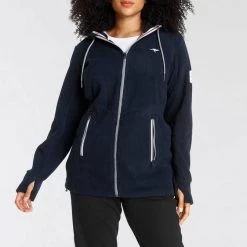 KangaROOS Fleecejacke Marine, Weinrot, Weinrot (Fleecejacke aus nachhaltigem Material)