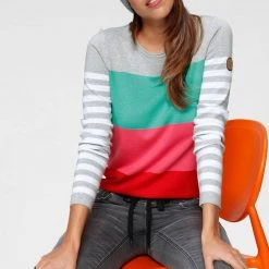 KangaROOS Rundhalspullover in modischer Streifenoptik Beere-rosa, Marine-rot-hellgrau, Hellgrau-türkis-pink, Wollweiß-rosa-dunkelgrün 18 KangaROOS Rundhalspullover in modischer Streifenoptik Beere-rosa, Marine-rot-hellgrau, Hellgrau-türkis-pink, Wollweiß-rosa-dunkelgrün -KANGAROOS Verkäufe 53dcea31 ec04 5f38 99aa f8ce3f2cf917