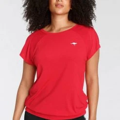 KangaROOS T-Shirt »Nachhaltige LENZING™ ECOVERO™ Viskose« Rot, Schwarz