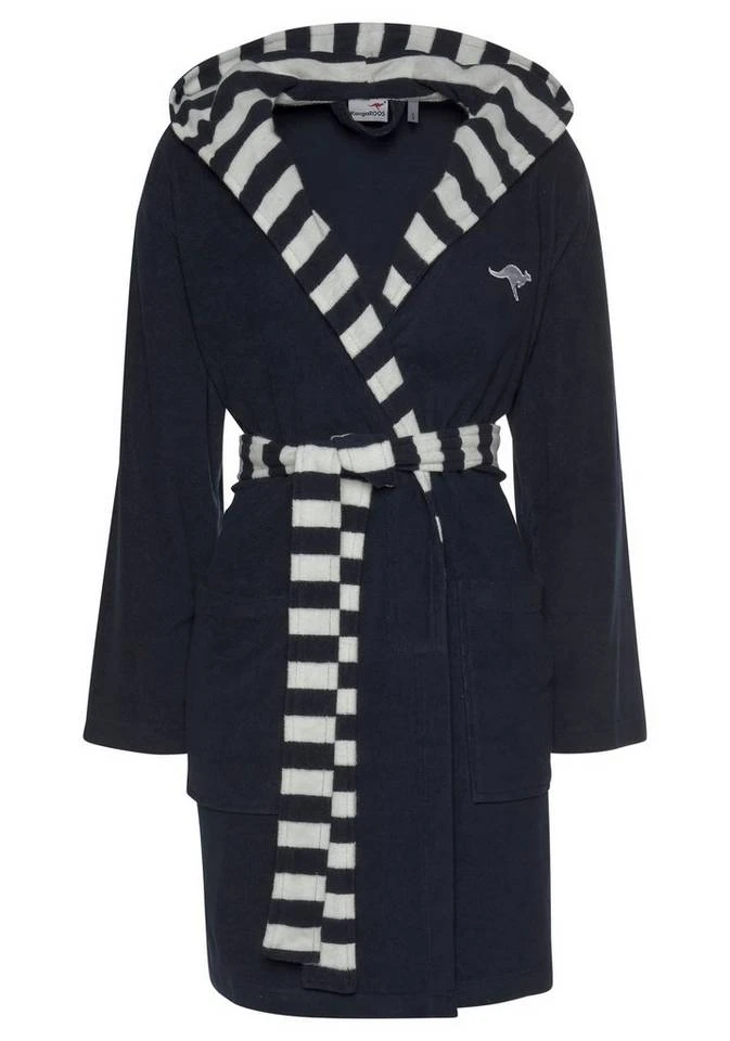 Damenbademantel »Celia«, KangaROOS, mit gestreiftem Gürtel Marine, Rot, Grau 4 Damenbademantel »Celia«, KangaROOS, mit gestreiftem Gürtel Marine, Rot, Grau – Bild 4