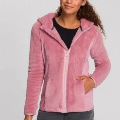 KangaROOS Kapuzenplüschjacke aus kuscheligem Teddyfell Mauve, Marine, Schwarz