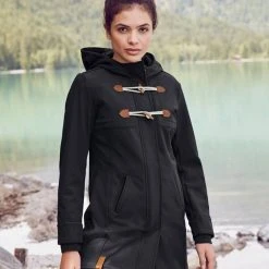 KangaROOS Softshelljacke mit trendigen Zierknöpfen Graublau, Schwarz