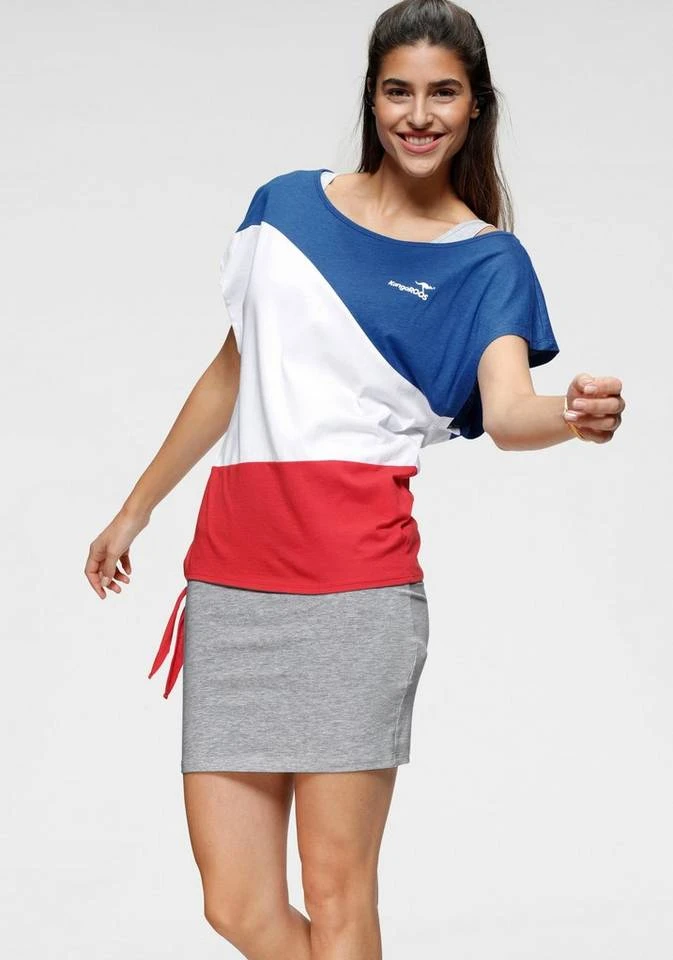 KangaROOS 2-in-1-Kleid (2-tlg) in sommerlicher zweiteiliger Kombination Kleid und Shirt Grau-weiß-gestreift | schwarz, Marine-koralle-gestreift | marine, Royalblau-rot-weiß | hellgrau-meliert, Blau-rosa 1 KangaROOS 2-in-1-Kleid (2-tlg) in sommerlicher zweiteiliger Kombination Kleid und Shirt Grau-weiß-gestreift | schwarz, Marine-koralle-gestreift | marine, Royalblau-rot-weiß | hellgrau-meliert, Blau-rosa