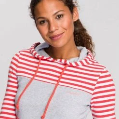 KangaROOS Kapuzenshirt in verspielter Ringel-Optik mit Colorblocking Design Schwarz-weiß-hellgrau, Weiß-marine-rauchblau, Coral-hellgrau-gestreift, Grün-marine-gestreift -KANGAROOS Verkäufe e8adfc41 7d3d 52df 8d68 8aa830761b1b